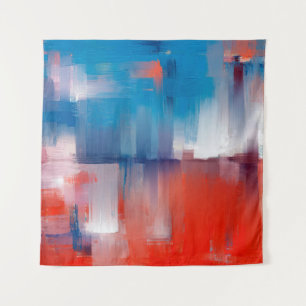 Fine art abstraction, oil painting made with rough tapestry