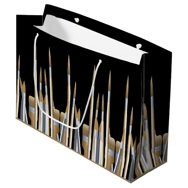 Fine Art Artist Brushes B Large Gift Bag (Front Angled)