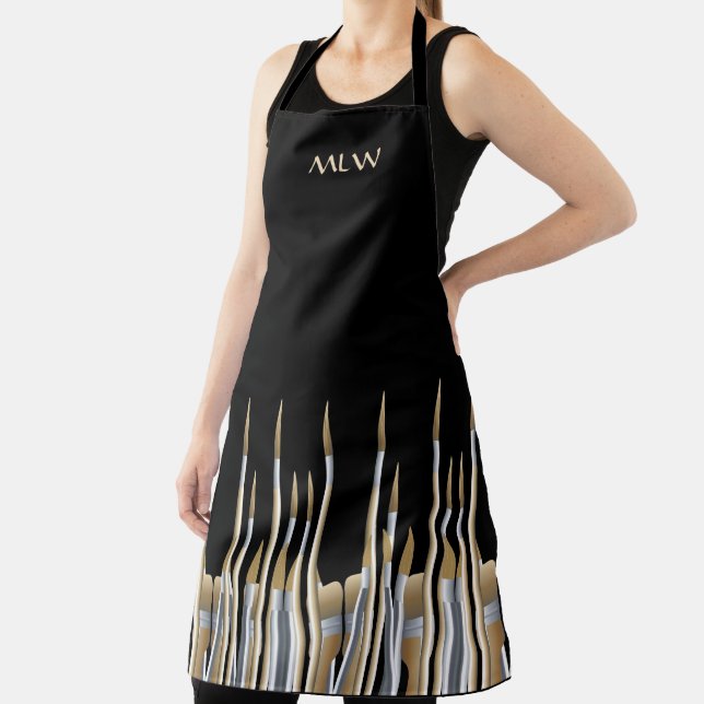 Fine Art Artist Palette and Brushes Personalised Apron (Insitu)