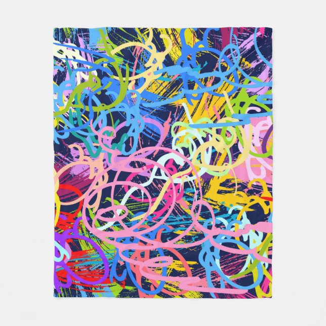 Fine Art background. Seamless pattern with grunge  Fleece Blanket (Front)