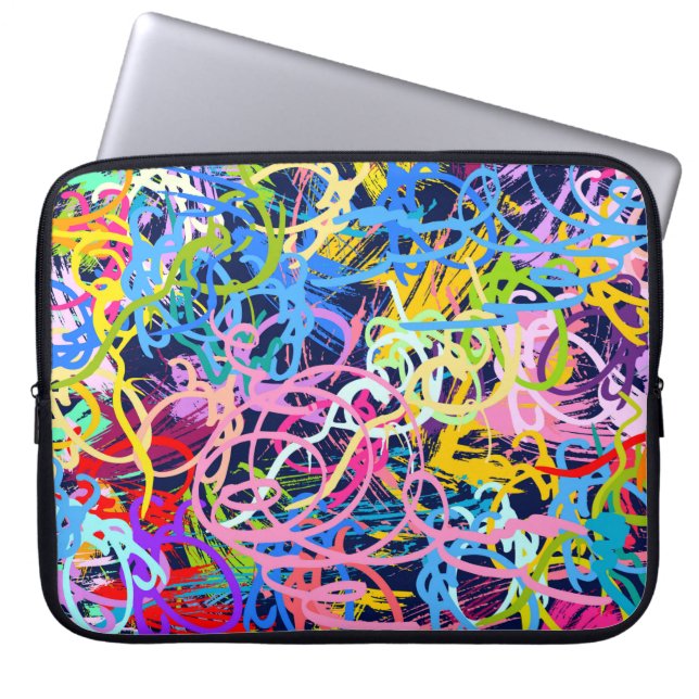 Fine Art background. Seamless pattern with grunge  Laptop Sleeve (Front)