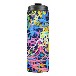 Fine Art background. Seamless pattern with grunge Thermal Tumbler