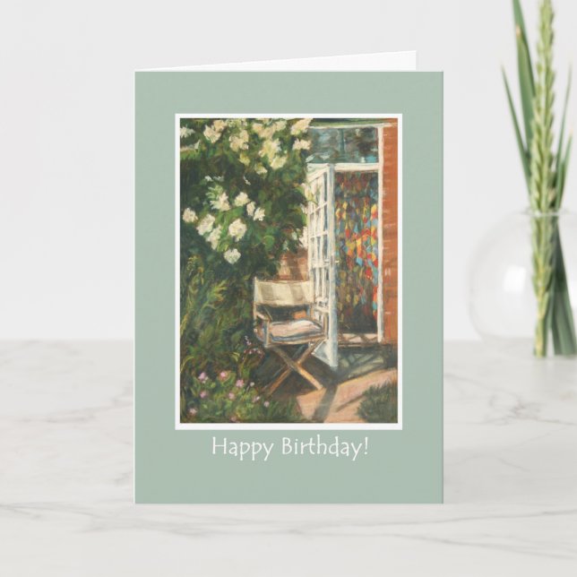 Fine Art Birthday Card - Seat in the Sun (Front)