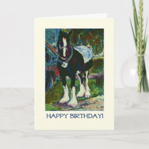 Fine Art Birthday Card - Shire Horse