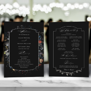 Fine Art Black Floral Calligraphy Program