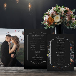 Fine Art Black Floral Calligraphy Program