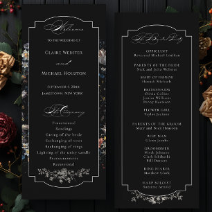 Fine Art Black Floral Calligraphy Program