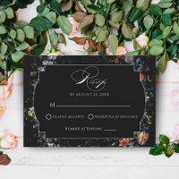 Fine Art Black Floral Calligraphy