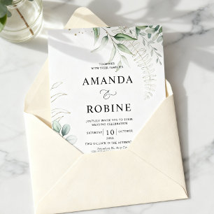 Fine Art Botanical Wedding Invitation