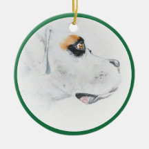 Fine Art Boxer Dog Merry Christmas Decoration