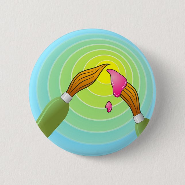 Fine Art Brushes 6 Cm Round Badge (Front)