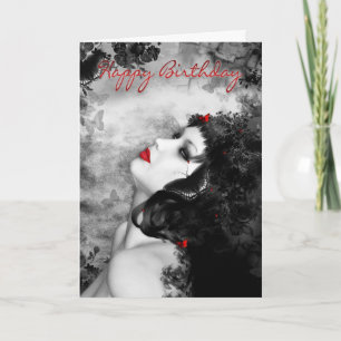 Fine Art Butterfly Princess Birthday Card - Modern