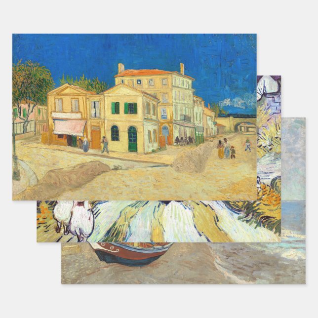 Fine Art by Vincent Van Gogh, Decoupage Wrapping Paper Sheet (Set)
