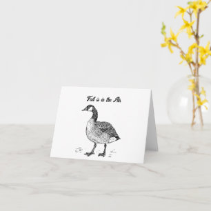 Fine Art Canadian Goose Nature Drawing Card