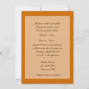 Fine art Christian fall wedding invitations