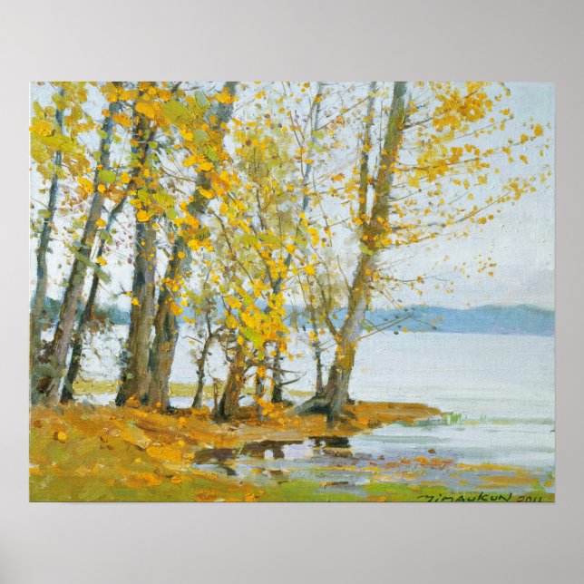Fine Art Erhai Lake in Fall Poster (Front)