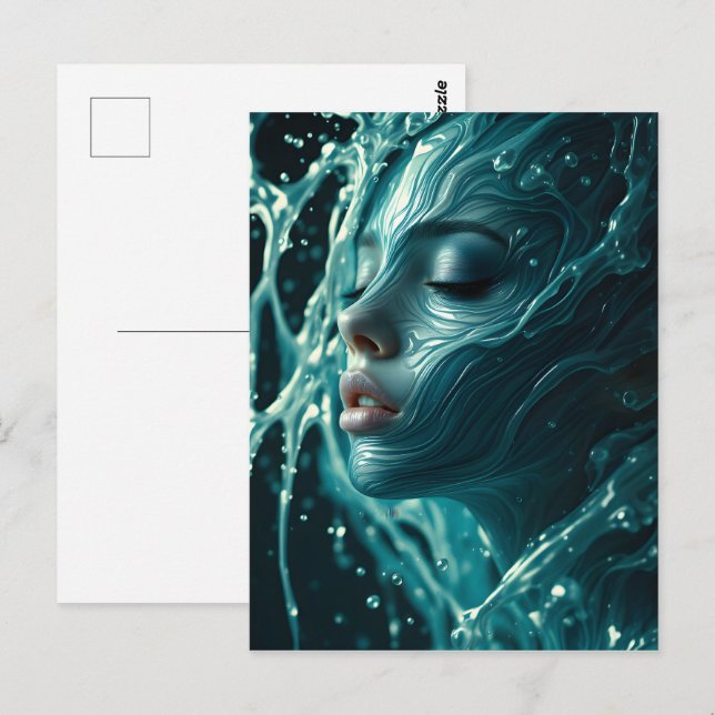 Fine Art fashion woman portrait Postcard (Front/Back)