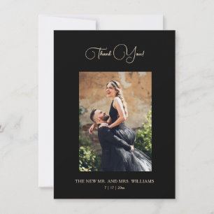 Fine Art Floral Dark Romantic Wedding Thank You Card