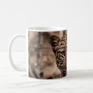 Fine art image of male leopard or panther portrait coffee mug