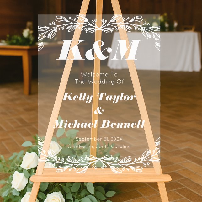  Fine Art Inspired Wedding Signage Acrylic Sign (Creator Uploaded)