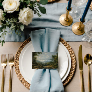 Fine Art Landscape Wedding Romantic blue Place Card