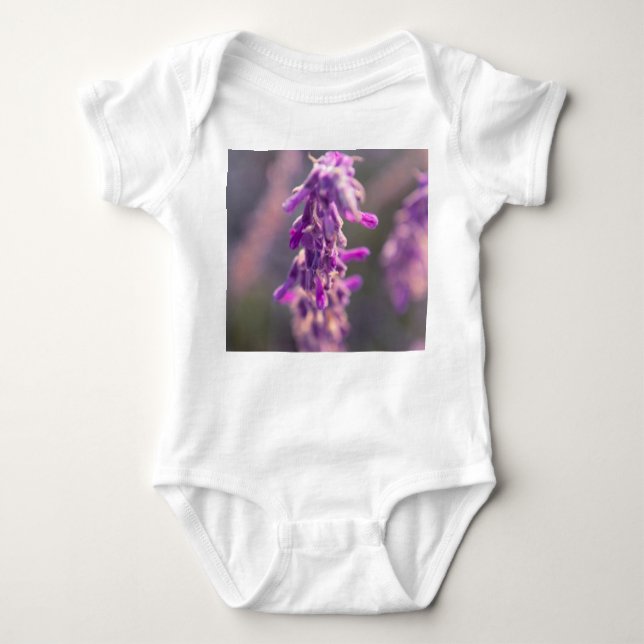 Fine Art Lavender Flower Purple Baby Onsie Baby Bodysuit (Front)