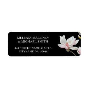 Fine Art Magnolia Flowers Wedding Return Address Label