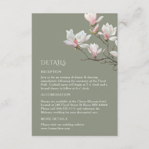 Fine Art Magnolia Wedding Enclosure Card