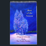 Fine Art Original Paintings Best Season  Calendar<br><div class="desc">Northern Lights,  Spruce trees,  Fir boughs,  Winter,  Asian and Korean landscapes,  Farmer,  Near the DMZ,  making kimchi,  strange sightings,  aliens,  Christmas,  seasonal,  all original artwork from paintings created by © Reggie Hart,  the Thrifty Painter</div>