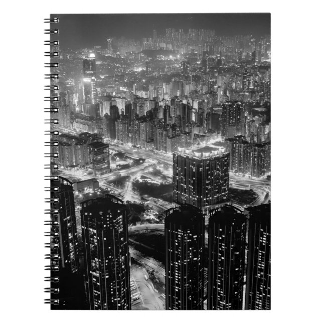 Fine art photography of Hong Kong city in contrast Notebook (Front)