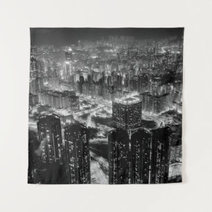 Fine art photography of Hong Kong city in contrast Tapestry