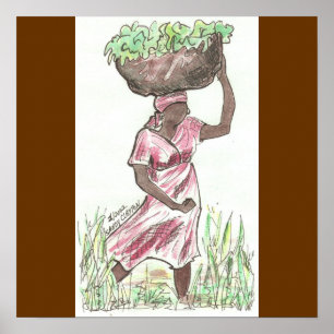 Fine Art Print on canvas/Haitian Woman