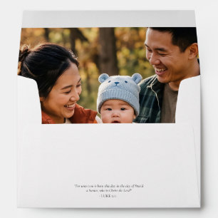 Fine Art Religious Family Photo Christmas Envelope