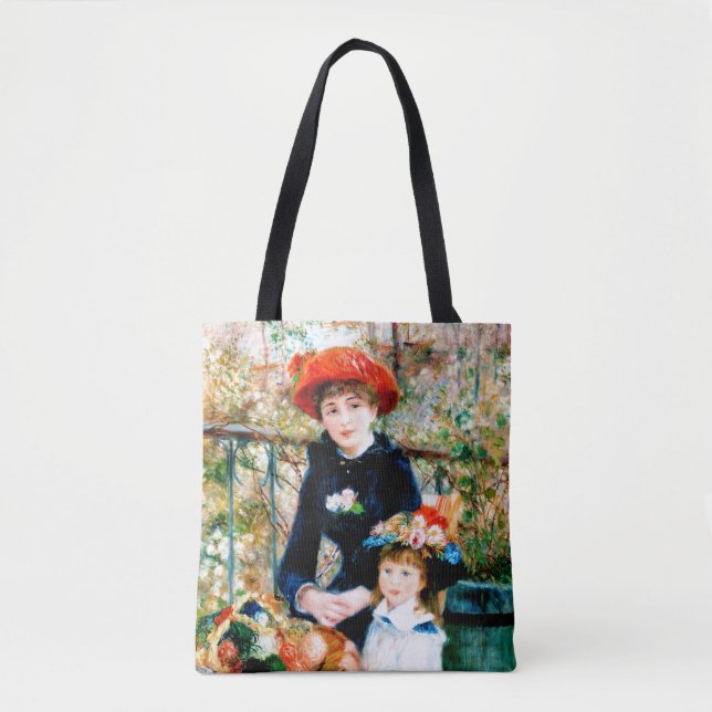 Fine Art Renoir's Two Sisters Tote Bag (Front)