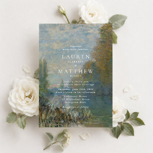 Fine Art River Landscape Wedding Invitation