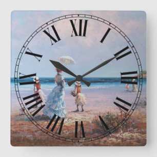Fine Art Roman Numeral Square Wall Clock