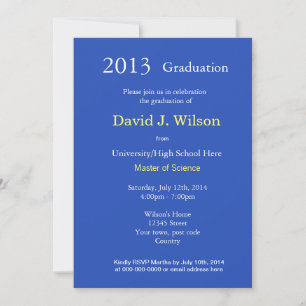 Fine art Starry Night graduation party Invitation