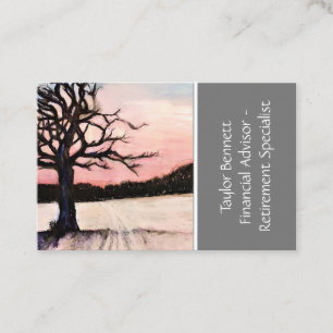 Fine Art Sunset Snow Scene Business Card