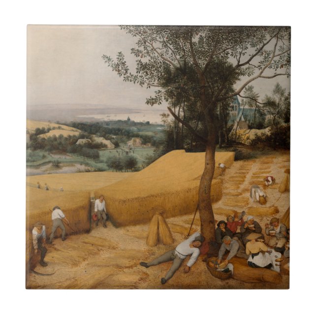 Fine Art The Harvesters 1565 Pieter Bruegel Ceramic Tile (Front)