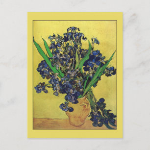 Fine Art Vase with Irises by Van Gogh Postcard