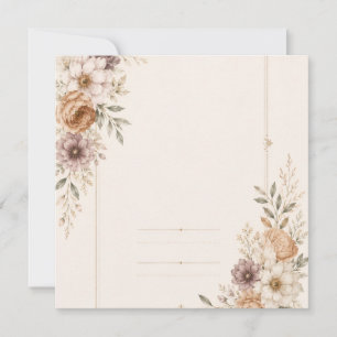Fine Art Wedding Invitation with Romantic Painted 