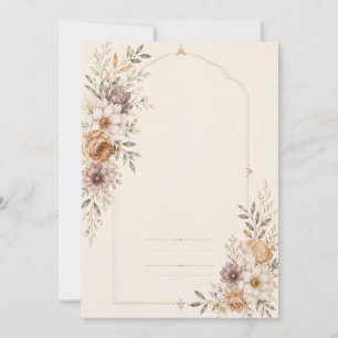 Fine Art Wedding Invitation with Romantic Painted 