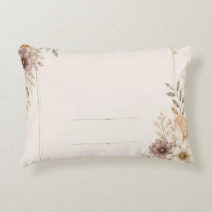 Fine Art Wedding Invitation with Romantic Painted Decorative Cushion