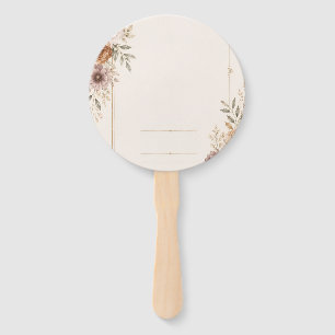 Fine Art Wedding Invitation with Romantic Painted Hand Fan