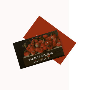 Fine Art Wild Strawberries - Nutritionist Business Card