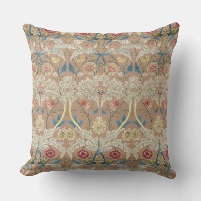 Fine Art William Morris Floral Embroidery Cushion (Front)