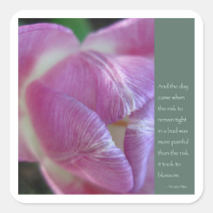Fine Art with Words of Wisdom Square Sticker