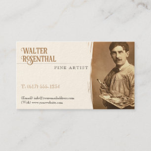 Fine Artist   Vintage Professional Business Card