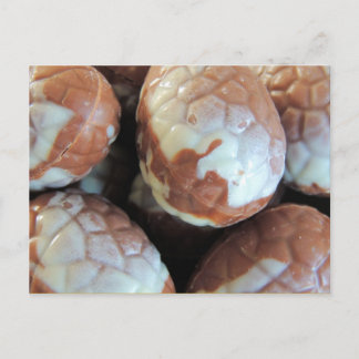 Fine Belgian chocolate Easter eggs, customisable Holiday Postcard