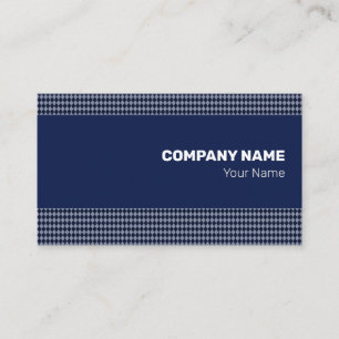 Fine Blue Monochrome Small Rhombus Business Card